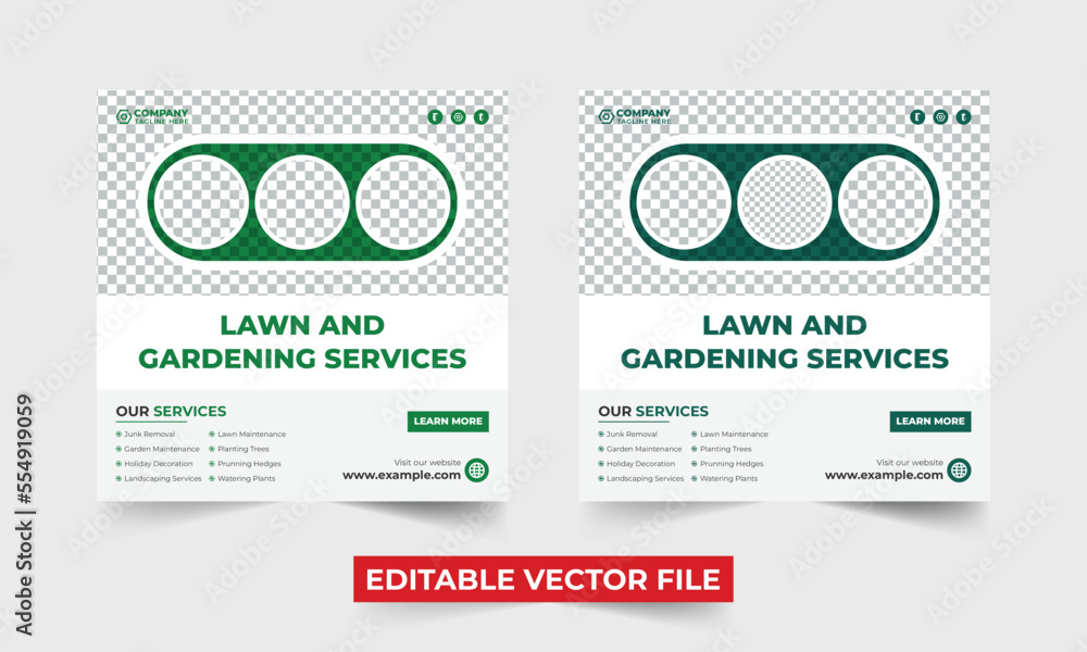 Vector creative farming business social media marketing template Vector creative farming business social media marketing template