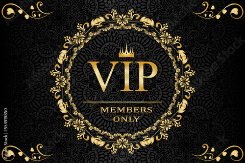 luxury gold and black premium vip card for club members only, gold invitation