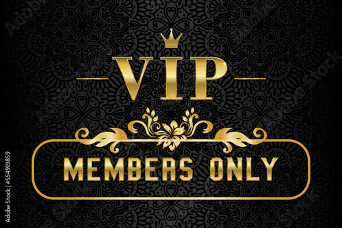luxury gold and black premium vip card for club members only, merry christmas card