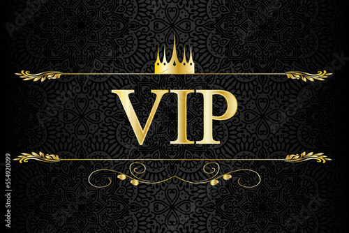 luxury gold and black premium vip card for club members only, happy new year background