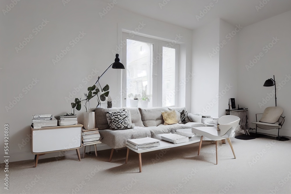 modern luxury European apartment loft interior with scandinavian furniture design modern luxury European apartment loft interior with scandinavian furniture design