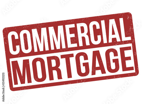 Commercial mortgage grunge rubber stamp