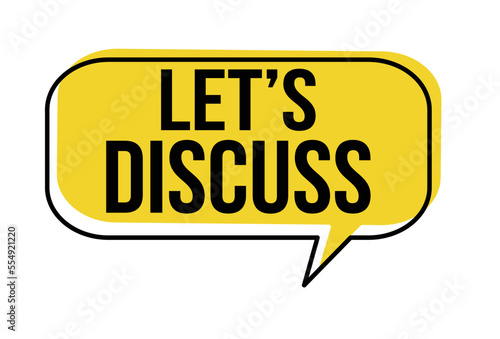 Let's discuss speech bubble