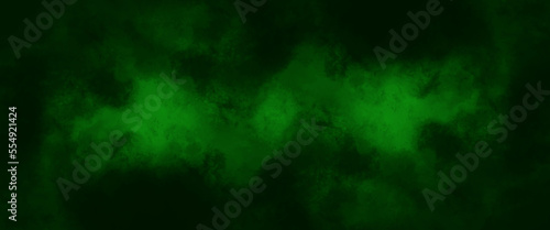 Green watercolor background. Abstract green watercolor on black background with stain texture background design.