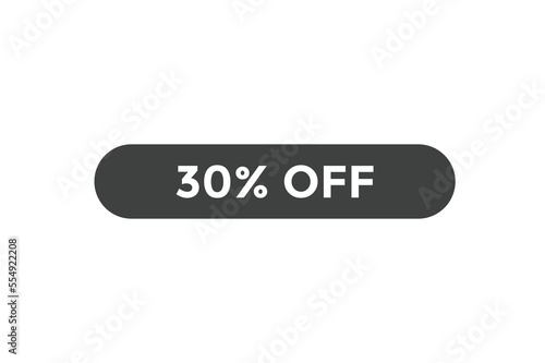 30% off special offers. Marketing sale banner for discount offer. Hot sale, super sale up to 30% off sticker label template
