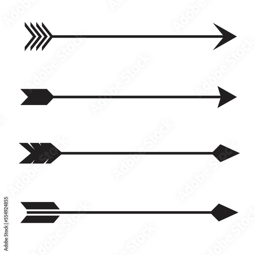 arrows set logo template vector