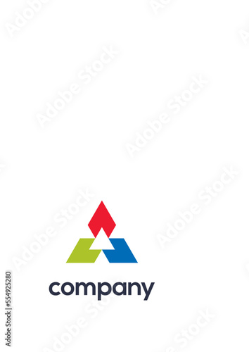 Free Download Triangle Abstract business logo design - GFXLoad