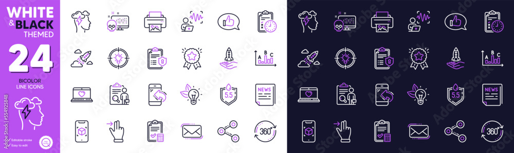 Augmented reality, Ph neutral and Privacy policy line icons for website, printing. Collection of Fake news, Inspect, Survey results icons. Cyber attack, Share, Ranking star web elements. Vector Augmented reality, Ph neutral and Privacy policy line icons for website, printing. Collection of Fake news, Inspect, Survey results icons. Cyber attack, Share, Ranking star web elements. Vector