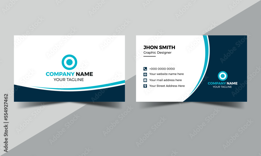 Modern and simple business card design Modern presentation card with