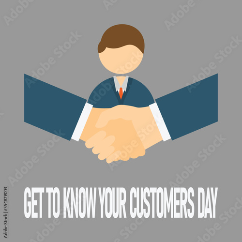 Get to Know Your Customers Day background.