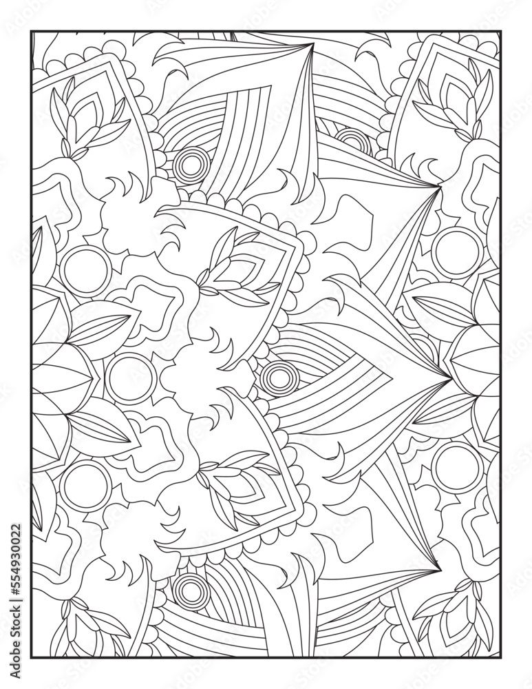 Flower Mandala Coloring Page ,Floral Coloring Pages, Coloring Pages