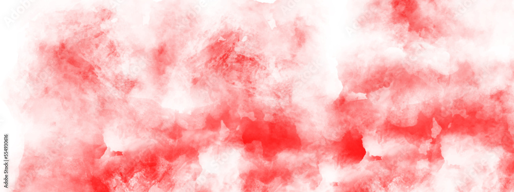 Red and white watercolor background. Abstract watercolor background. Beautiful abstract watercolors texture background. Modern watercolor background with space. Abstract painting design. 