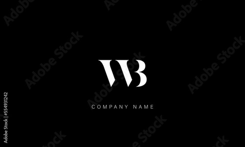 WB, BW Abstract Letters Logo Monogram photo