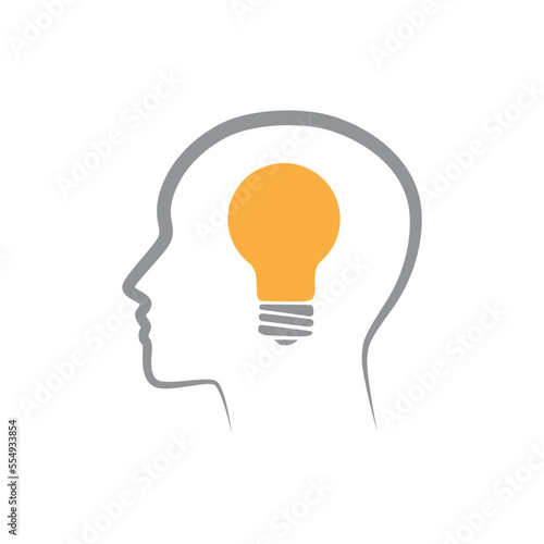 light bulb inside human head