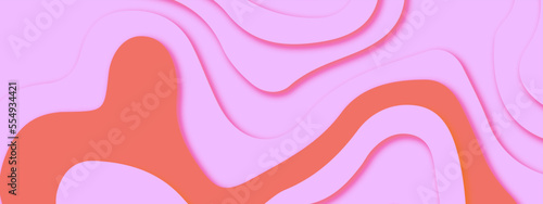 Colorful papercut background colorful dynamic wavy layers. Abstract colorful papercut wavy overlap layers background. Colorful papercut and multilayer cutout geometric pattern on vector. 