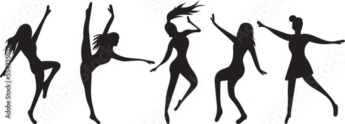 women rejoice silhouette design vector isolated