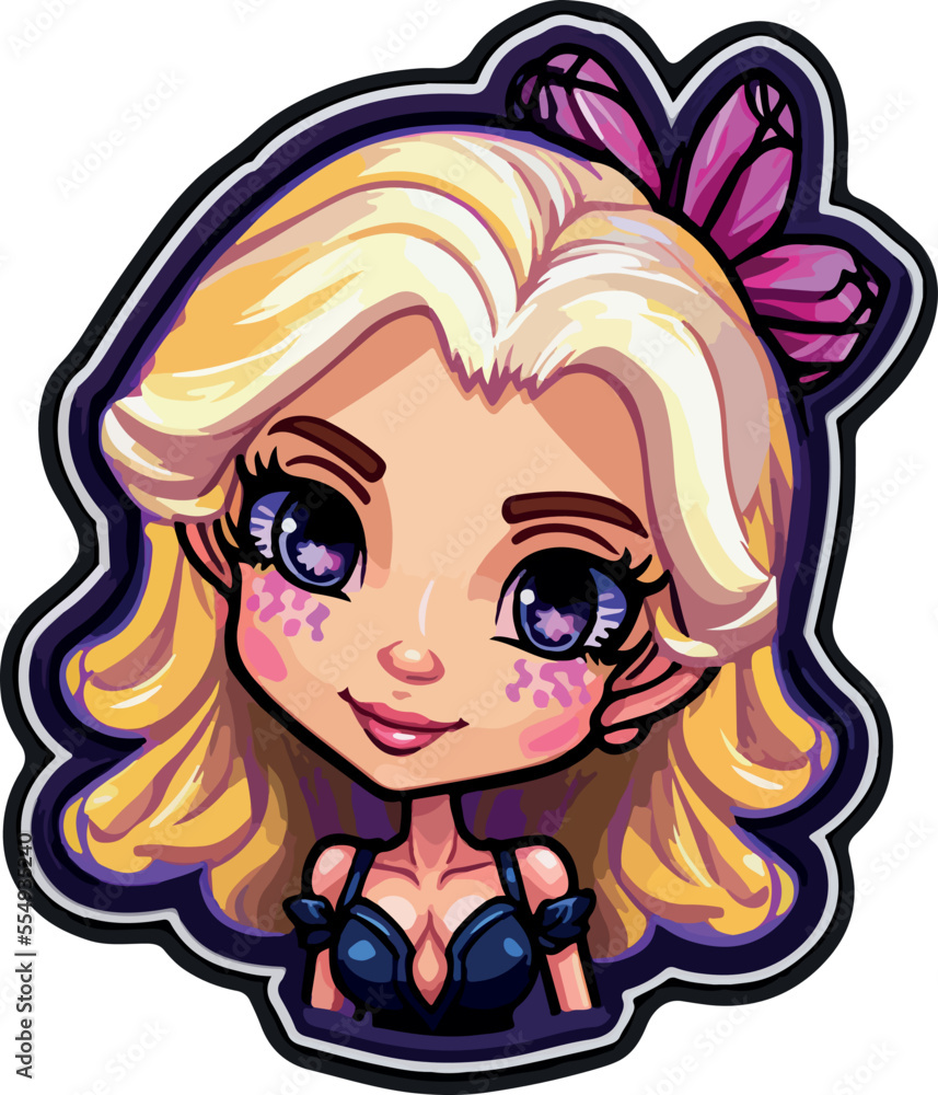 Cute blonde girl with blue eyes Cute blonde girl with blue eyes