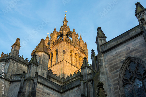 Architecture of St. Giles Cathedral in downtown Edinburgh, Scotland; Edinburgh, Scotland photo