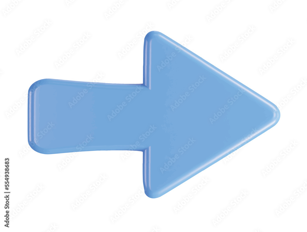 Arrow icon 3d rendering vector illustration