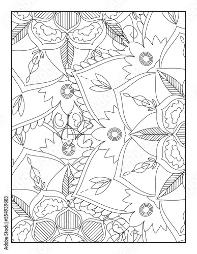 Coloring Page For Adult, Pattern Mandala Coloring Page, Coloring Book