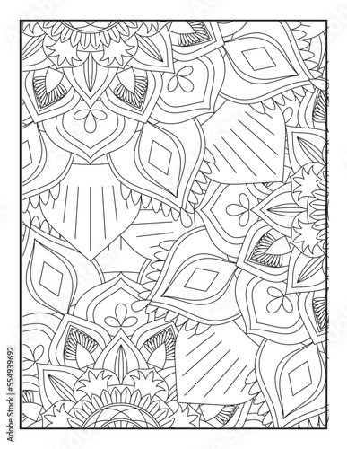 Coloring Page For Adult  Pattern Mandala Coloring Page  Coloring Book
