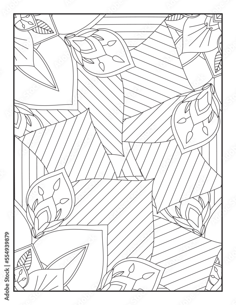 Coloring Page For Adult, Pattern Mandala Coloring Page, Coloring Book