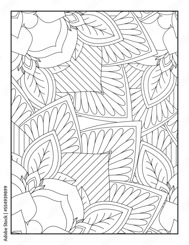 Coloring Page For Adult, Pattern Mandala Coloring Page, Coloring Book