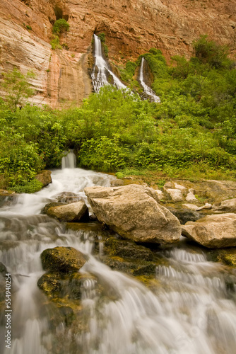 Vasey's Paradise waterfall in Grand Canyon National Park. photo