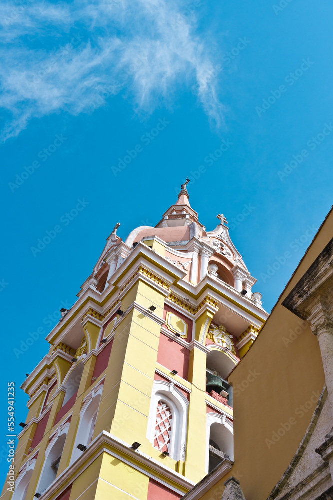 Basilica Santa Catalina de Alejandría, the Cathedral of Cartagena in Colombia