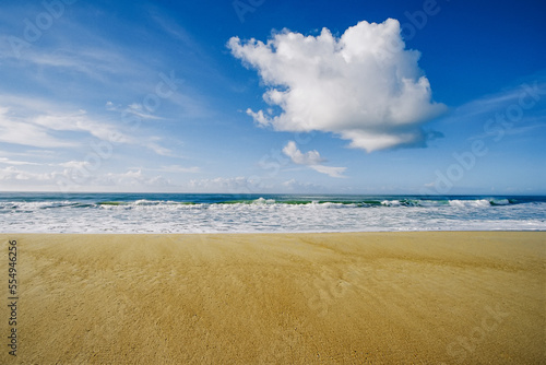 View of sun, sand, and surf at Cape Hatteras, North Carolina.; Cape Hatteras National Seashore, North Carolina.