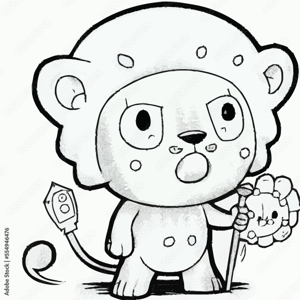 Vector illustration of a Baby Lion Vector illustration of a Baby Lion