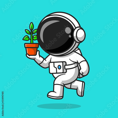 Cute Astronaut Holding Plant In A Pot Cartoon Vector Icon
Illustration. Technology Nature Icon Concept Isolated
Premium Vector. Flat Cartoon Style