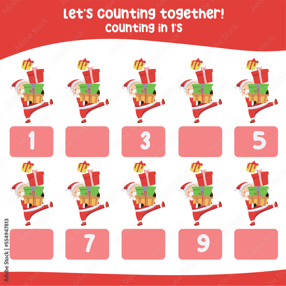 Counting by one's the Christmas elements. practising math in multiple of 1s activity worksheet for kids, write the missing numbers. Counting math. Math worksheet for children. Counting by one's the Christmas elements. practising math in multiple of 1s activity worksheet for kids, write the missing numbers. Counting math. Math worksheet for children.