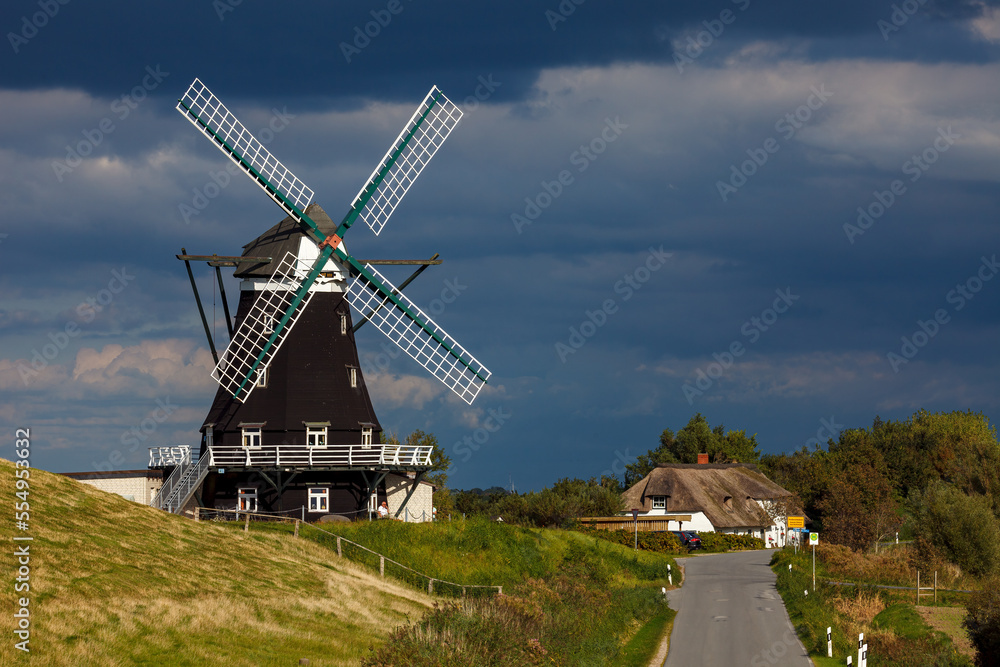 The windmill of Pellworm in Schleswig Holstein