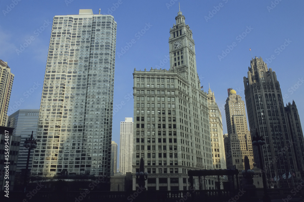 Wrigley Building adorns Chicago's skyline, Illinois, USA; Chicago, Illinois, United States of America Wrigley Building adorns Chicago's skyline, Illinois, USA; Chicago, Illinois, United States of America