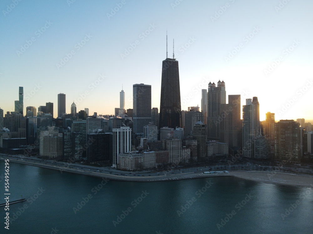 lake shore drive downtown Chicago cityscape 