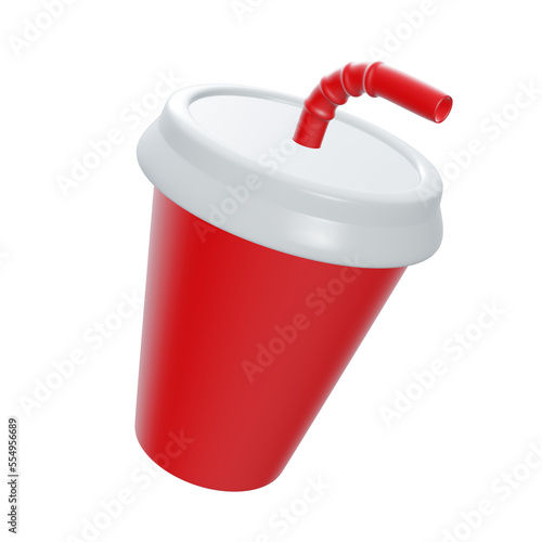 3d rendering. cup on a white background