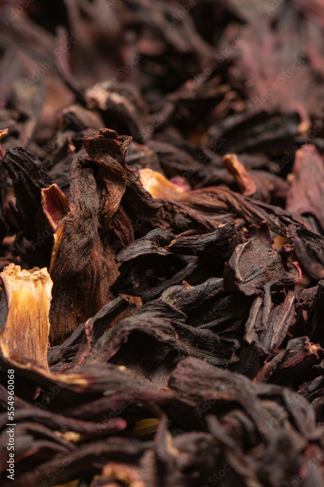 Dried Hibiscus tea portrait Dried Hibiscus tea portrait