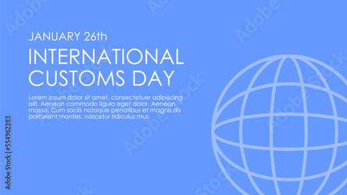 international customs day banner template