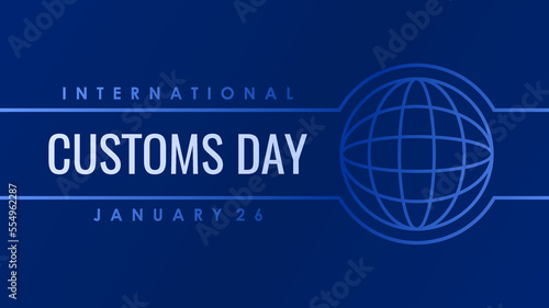 international customs day illustration for banner template