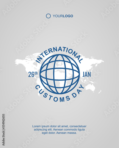 international customs day social media post template