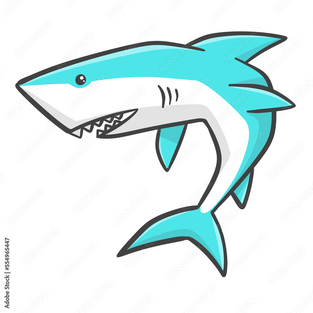 Naklejka premium hungry shark 