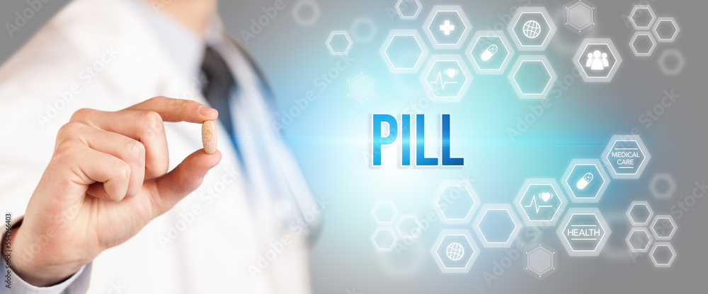 Close-up of a doctor giving you a pill Close-up of a doctor giving you a pill