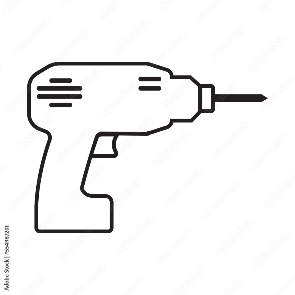 electric drill icon logo vector design template electric drill icon logo vector design template