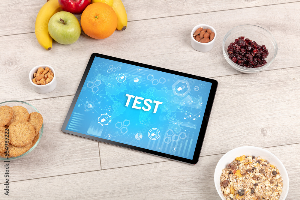 Healthy Tablet Pc compostion, immune system boost concept Healthy Tablet Pc compostion, immune system boost concept