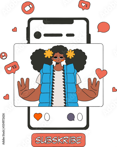 The girl is upset because of the lack of likes and comments. Internet addiction.