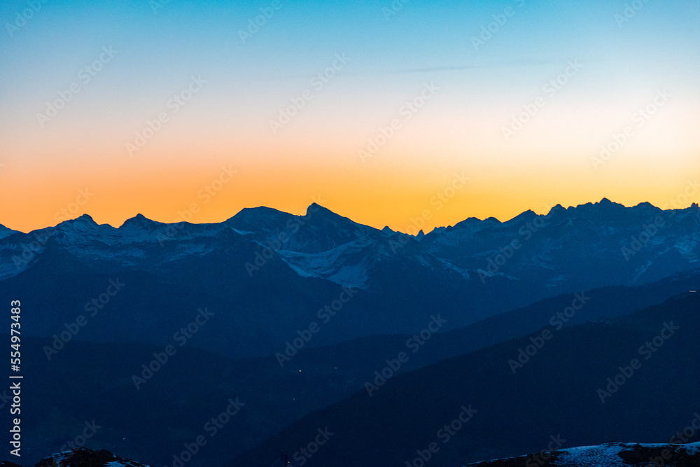 sunrise in the mountains (Switzerland)