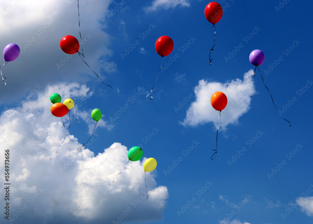 balloons in sky