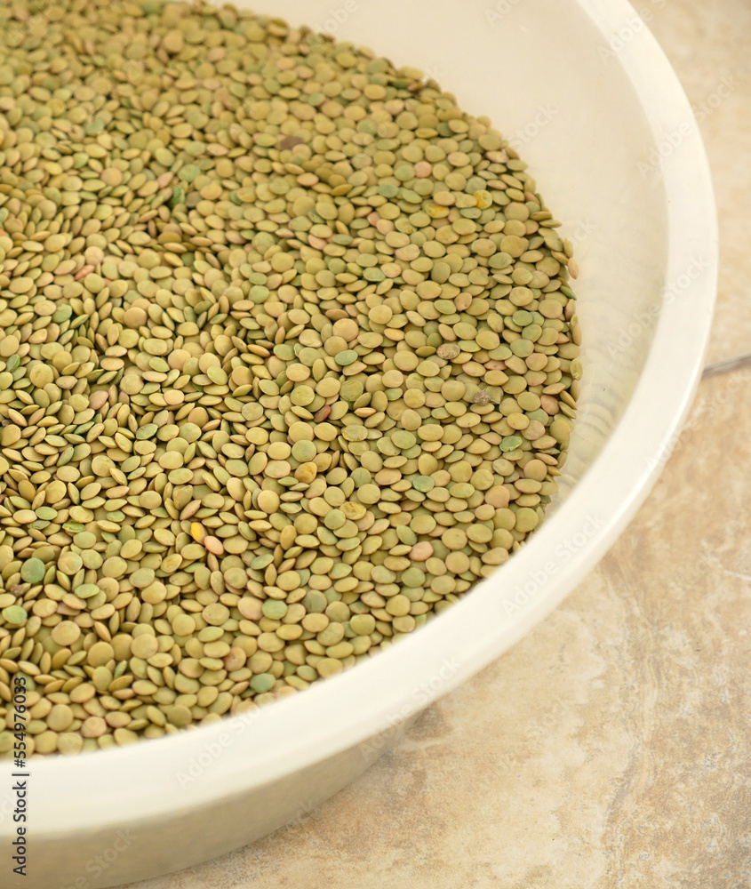 dried green lentils for table and food in a bowl, dried green lentils for table and food in a bowl,