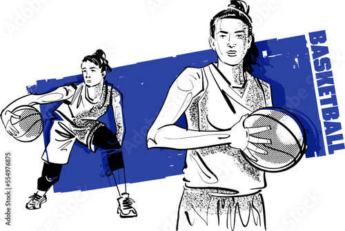 basketball player silhouette vector
